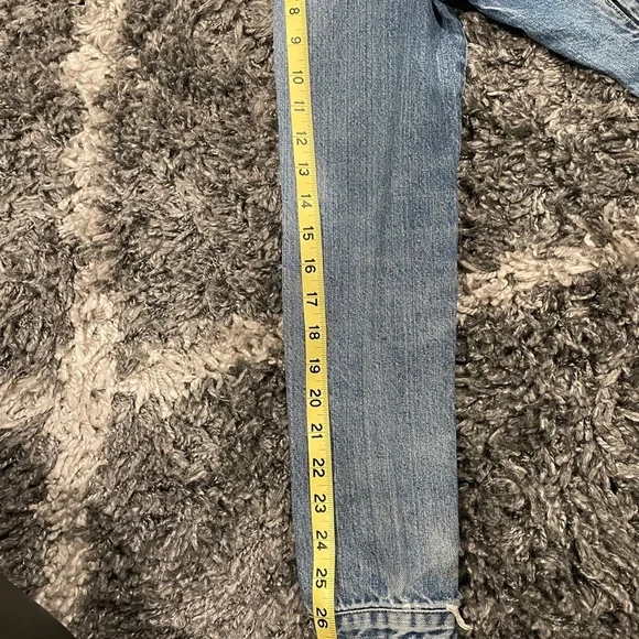 Aeropostale Jean Jacket Womens Small Blue Denim Classic Y2K Trucker Upcycle - Picture 9 of 10